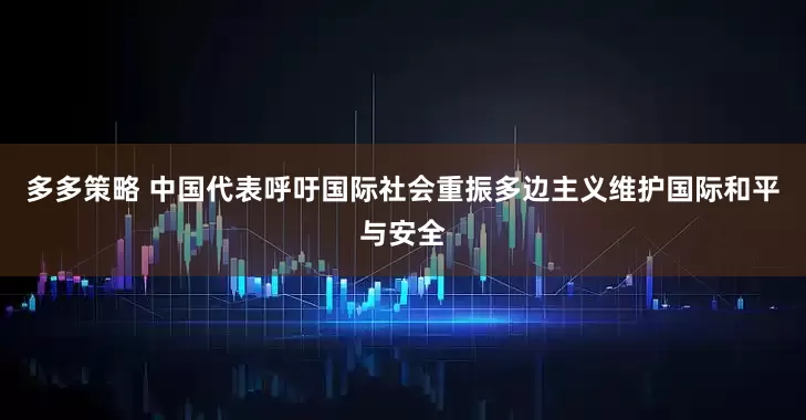 多多策略 中国代表呼吁国际社会重振多边主义维护国际和平与安全